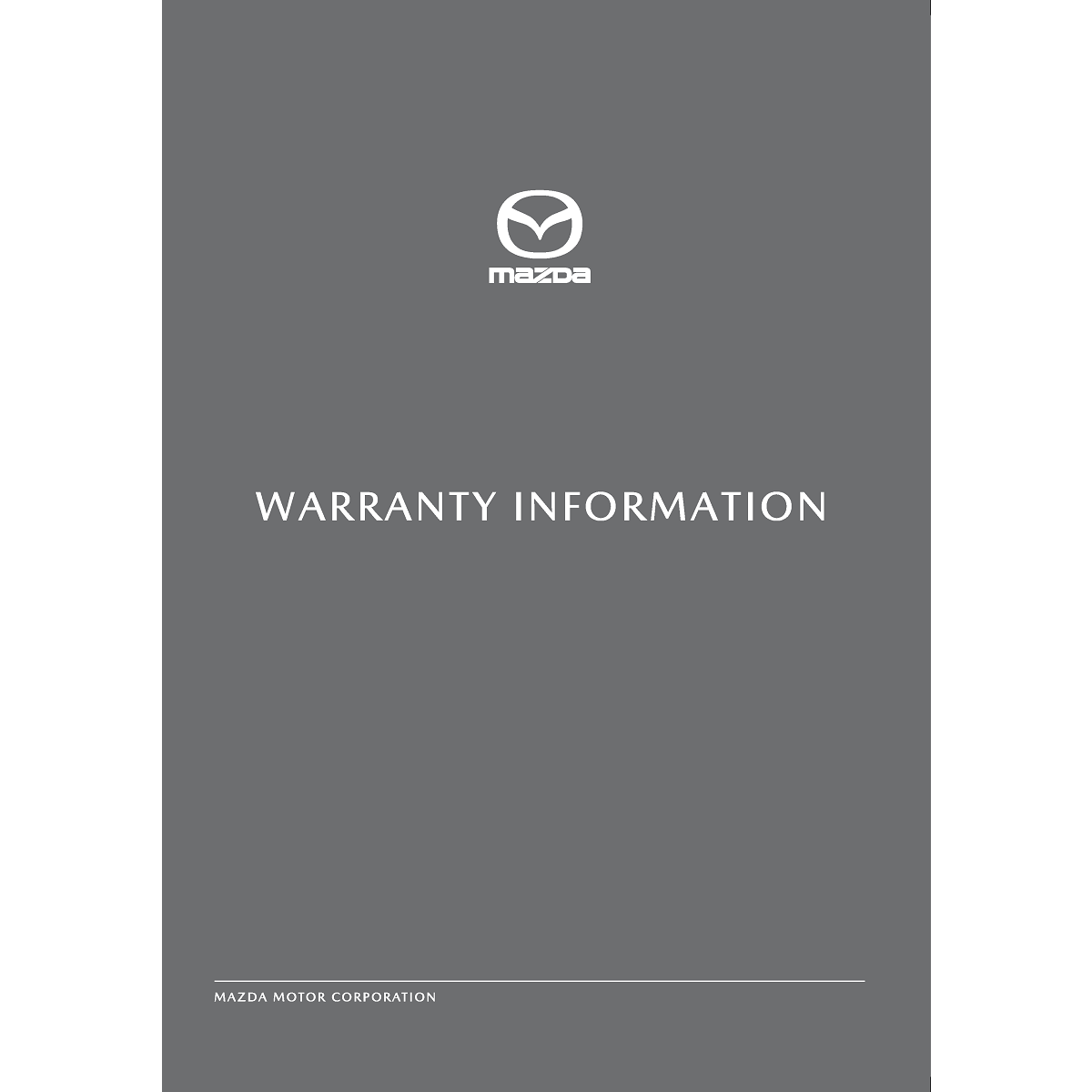 2022 MX-30 - WARRANTY INFORMATION